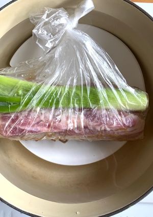 ポリ袋で湯煎『無印醤油麹　基本の煮豚』-レシピのメイン写真