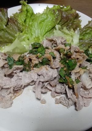 業務用豚こま肉使用⭐豚のニラ味噌がけ-レシピのメイン写真