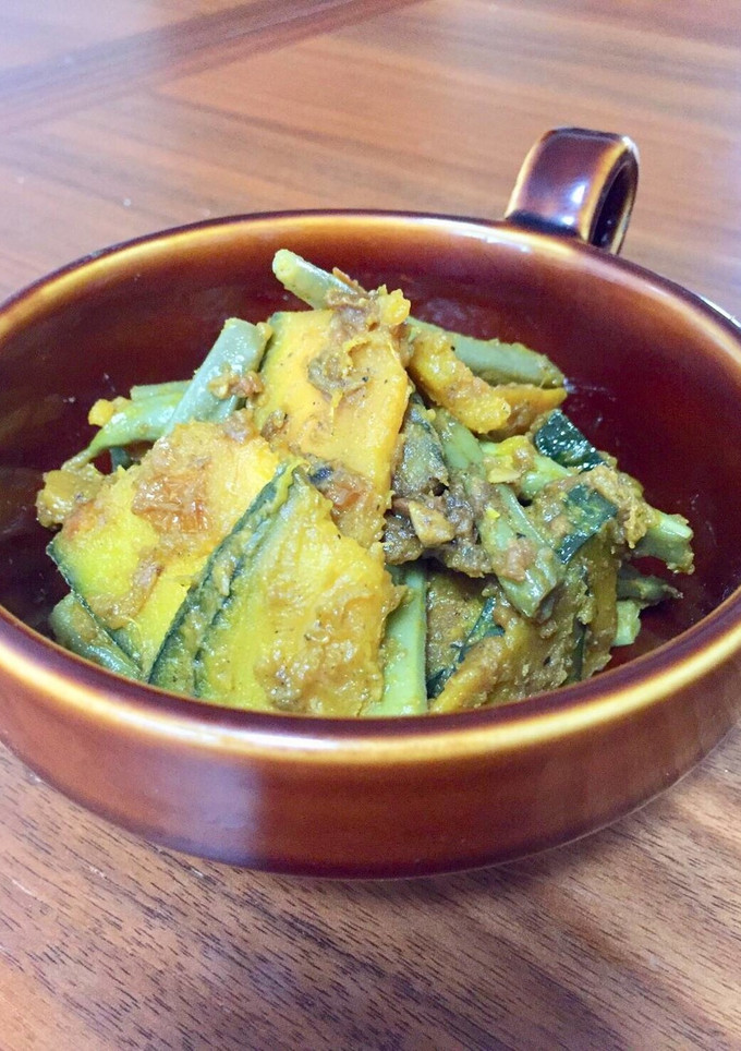 鞘いんげんと南瓜の炒め物-レシピのメイン写真