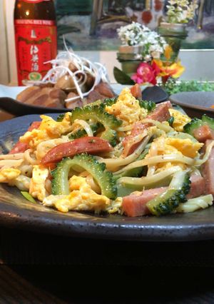 スパムとゴーヤでそうめんチャンプルー♡-レシピのメイン写真