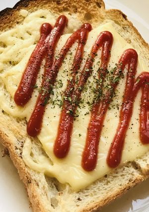 ハム＆チーズのケチャップトーストサンド-レシピのメイン写真