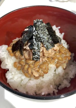 朝食手抜き！納豆ツナ丼-レシピのメイン写真
