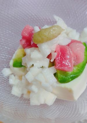 アボカドと中とろ 長芋の冷奴-レシピのメイン写真