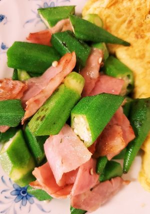 巻かない！茹でない！おくらベーコン♪-レシピのメイン写真