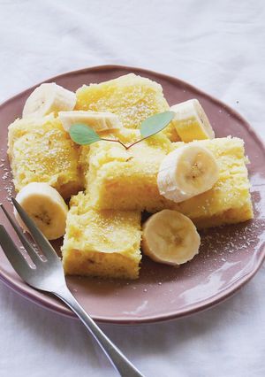レンジ簡単 HMバナナケーキ 子供おやつ-レシピのメイン写真