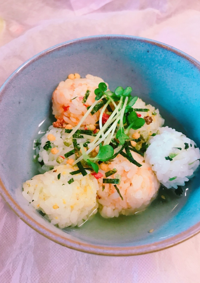 彩り 焼きおにぎりのお茶漬け-レシピのメイン写真