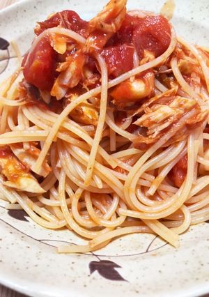 塩サバトマトのパスタ-レシピのメイン写真