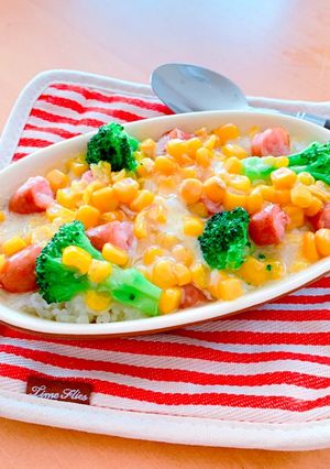 レンジでコーン缶ドリア✤子どもと一緒に❤-レシピのメイン写真