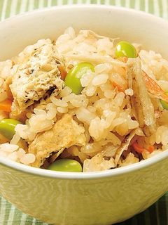 枝豆がんもの炊き込みご飯-レシピのメイン写真