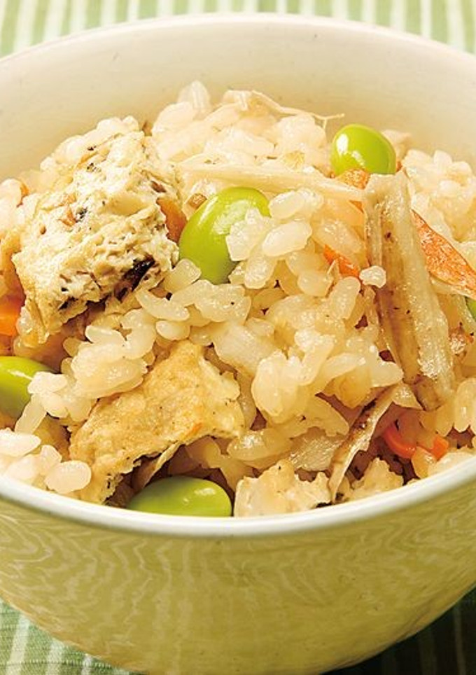 枝豆がんもの炊き込みご飯-レシピのメイン写真