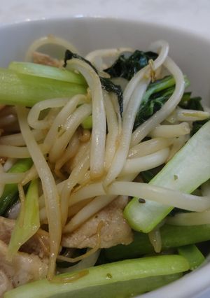 豚バラとタア菜ともやしオイスタソース炒め-レシピのメイン写真