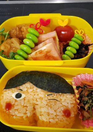 学童☆おしりたんてい☆キャラ弁☆-レシピのメイン写真