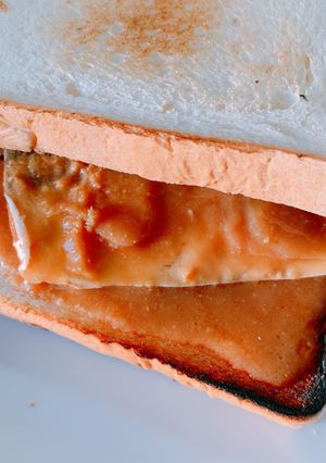 鯖の味噌煮サンドイッチ-レシピのメイン写真