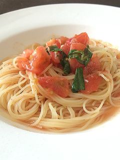 ペロリと美味♪「冷製トマトパスタ」-レシピのメイン写真