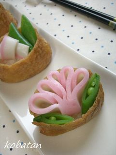 お弁当に☆お花稲荷(キャラ弁)-レシピのメイン写真
