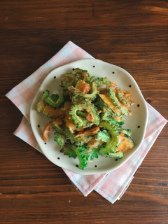 夏料理!ゴーヤとかぼちゃとかき揚げ-レシピのメイン写真