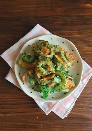 夏料理！ゴーヤとかぼちゃとかき揚げ-レシピのメイン写真