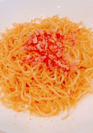 レンジで簡単！蒸し麺で、ペペロンチーノ-レシピのメイン写真