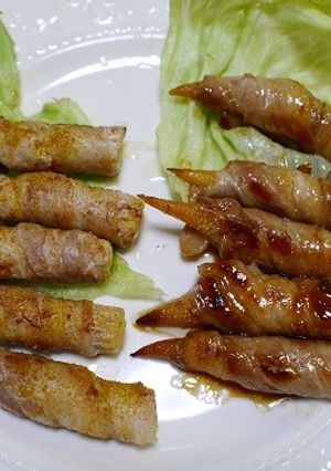 ヤングコーン豚バラ肉巻-レシピのメイン写真
