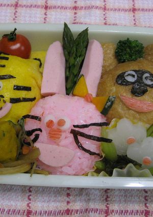 キャラ弁　☆手まり寿司で動物ざんまい☆-レシピのメイン写真