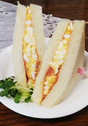 卵サンドに辛子明太子を…美味しい♡-レシピのメイン写真