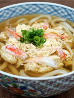 かにの卵とじうどん-レシピのメイン写真
