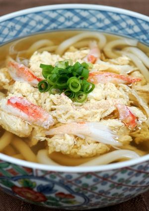 かにの卵とじうどん-レシピのメイン写真