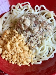 鯖缶とみょうが(うどんver)-レシピのメイン写真