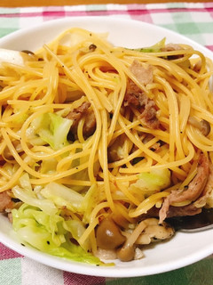 ベーコンしめじキャベツのパスタ-レシピのメイン写真