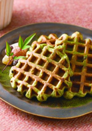 お豆腐&桑抹茶のヘルシーワッフル♪-レシピのメイン写真