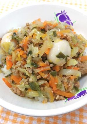 超簡単皮なしぎょうざ丼-レシピのメイン写真