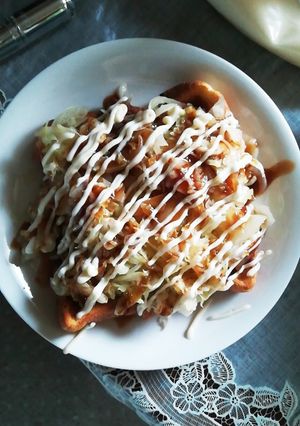 お好み焼き風トースト-レシピのメイン写真