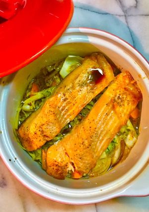 No2277サーモンと香味野菜のココット-レシピのメイン写真