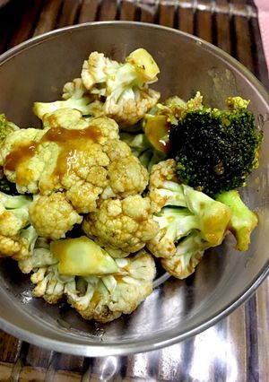 ブロッコリー、カリフラワーにんにく味噌-レシピのメイン写真