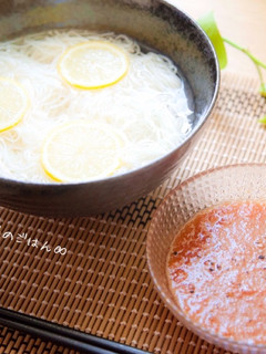 完熟トマトだれのイタリアンそうめん-レシピのメイン写真