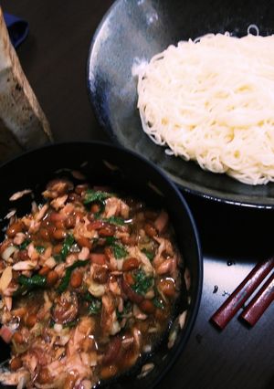 納豆とツナのそうめんだれ-レシピのメイン写真