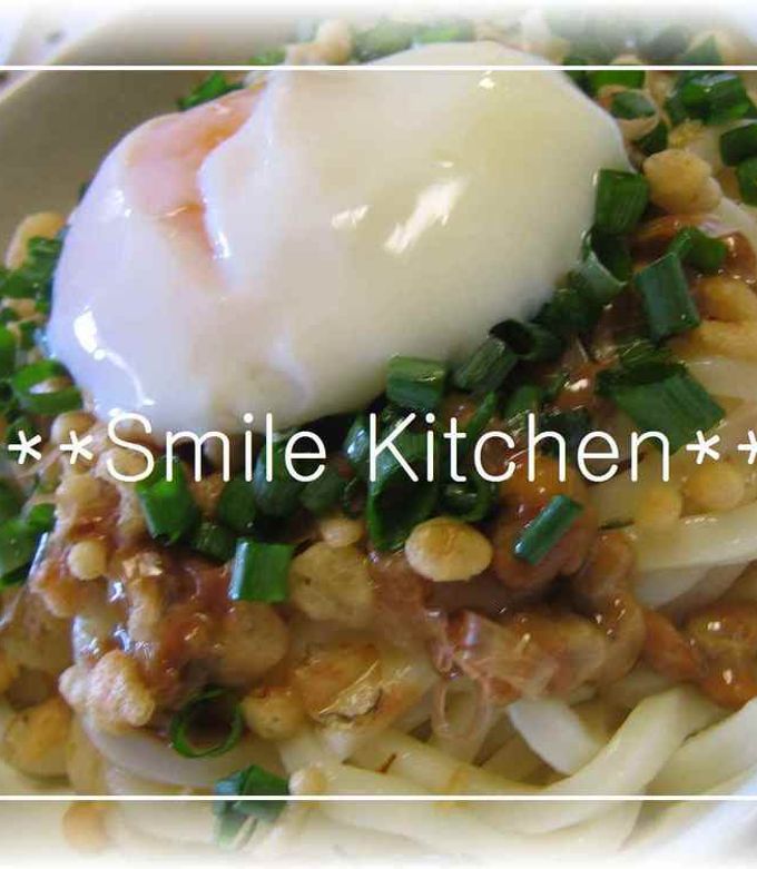 ✿温玉のっけ♡冷たぁ～い納豆うどん✿ by 3匹の子ブタmama