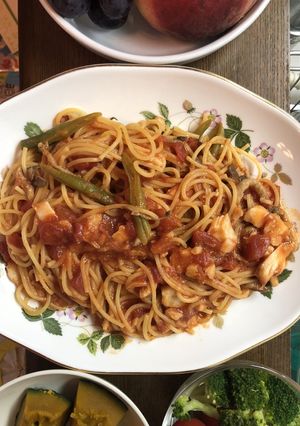 お鍋ひとつで簡単 トマトパスタ-レシピのメイン写真