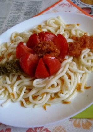 フローズン･トマト載せ冷やしうどん-レシピのメイン写真