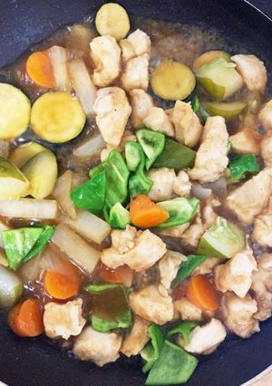 根菜胸肉の砂糖を使わない照り焼き-レシピのメイン写真