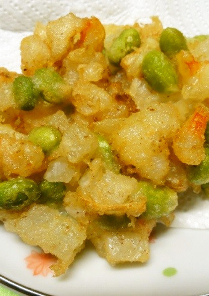 ＊えびと枝豆と玉ねぎのかき揚げ＊-レシピのメイン写真