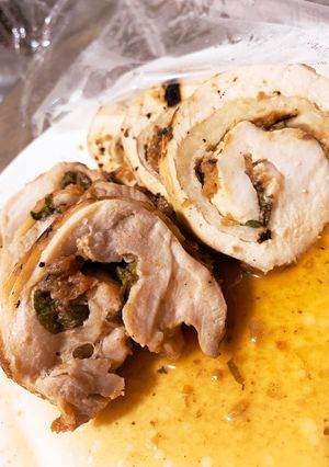 さっぱり美味い♪鶏肉と大葉の梅味噌ロール-レシピのメイン写真