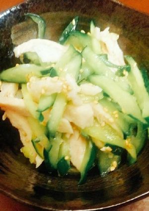 きゅうりとサラダチキンの中華あえ-レシピのメイン写真