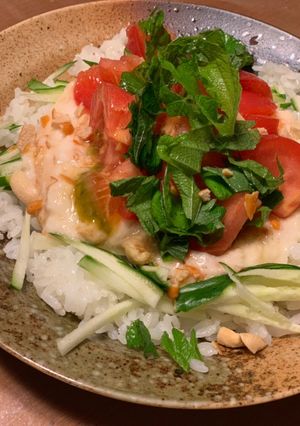 夏野菜山かけ丼-レシピのメイン写真