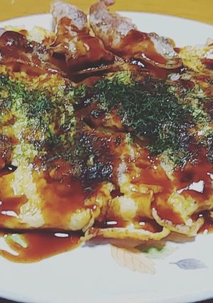 豚肉とキャベツの卵包み焼き-レシピのメイン写真