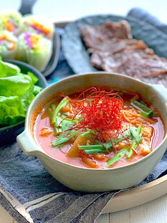 脂肪燃焼スープアレンジ!キムチチゲ-レシピのメイン写真