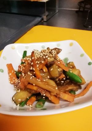 なすの季節　インゲン入り味噌炒め-レシピのメイン写真