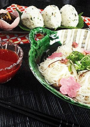 簡単素麺のトマトジュースたれ-レシピのメイン写真