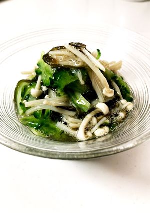 簡単！時短！ゴーヤとエノキ、もずく酢の物-レシピのメイン写真