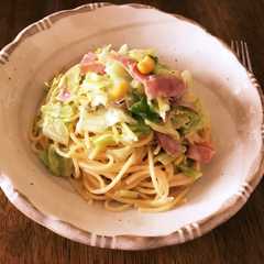 キャベツのクリームスパゲティ-レシピのメイン写真